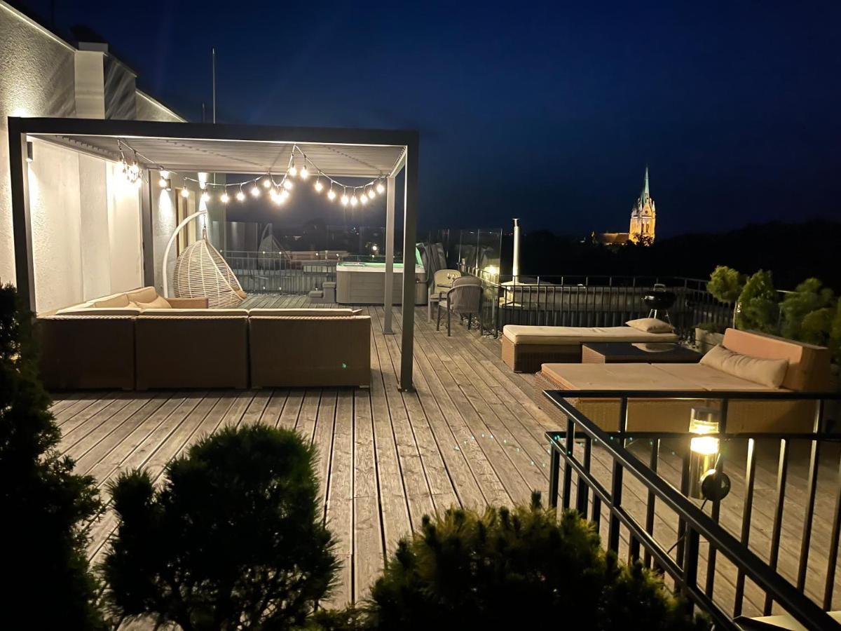 Sea View Penthouse Terrace Palanga Old Town Lägenhet Exteriör bild